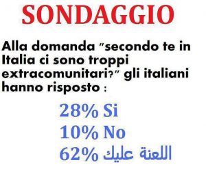 sondaggio in italia extracomunitari